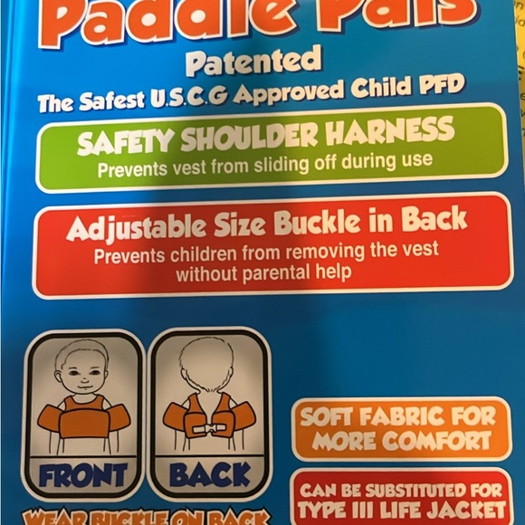 Body Glove Kids Swim Vest - Blue and Yellow - Picture 5 of 6